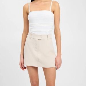 Kookai Cream Mini Skirt
